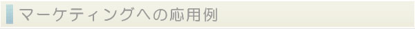 マーケティングへの応用