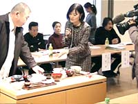 「秋保お膳」器の試作品発表会の様子